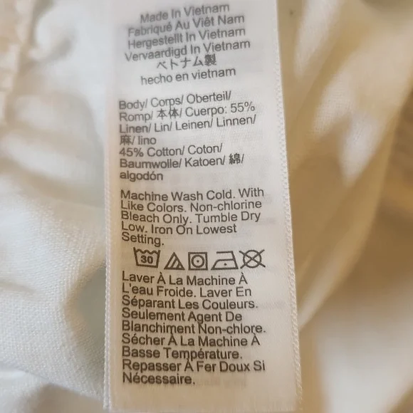 NWOT J.Crew Women's Cream Linen Blend Slim Wide Leg Drawstring Pant Size 12 - Picture 8 of 8